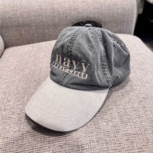 Source Unknown Gray 'Navy Great Lakes' Washed Baseball Cap